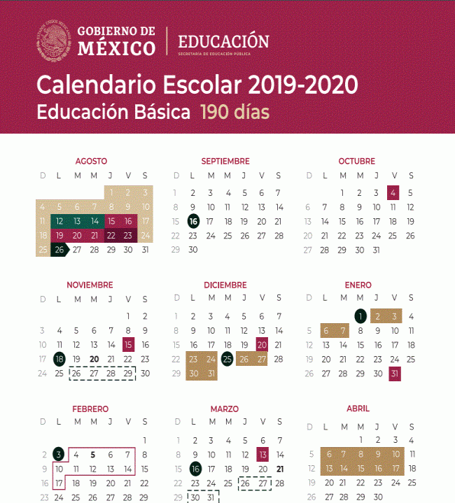 SEP y Sectur incluyen 3 nuevos fines largos en Calendario Escolar 2019