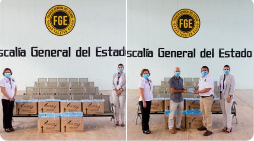 Recibe Fiscalía de Yucatán donación de 12 mil cubrebocas