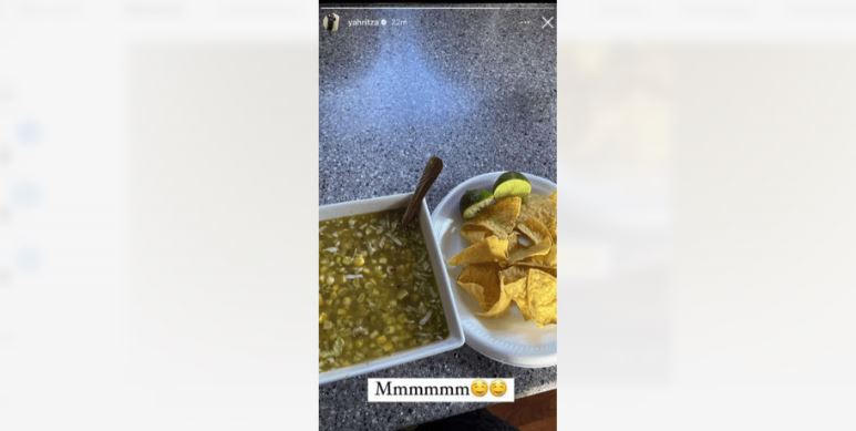 Primero criticó a la comida mexicana y ahora Yahritza "presume" platillo local