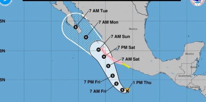 Estados que afectaría el huracán “Nora”