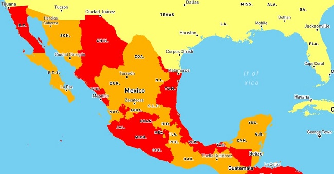 Catalogan a 12 estados de México como de "gran peligrosidad"