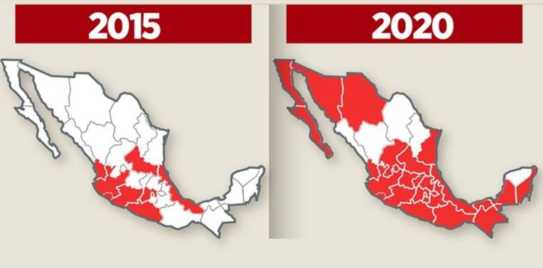 En 5 años el CJNG ya tiene presencia casi en todo México
