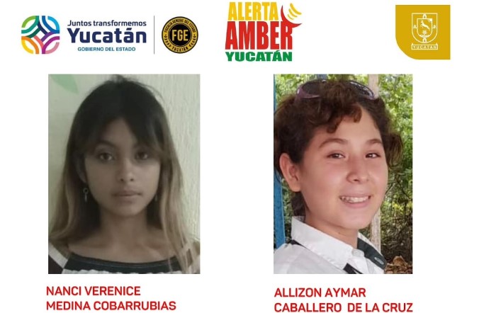 Alertar Amber: Piden ayuda para localizar a adolescentes extraviadas en Mérida