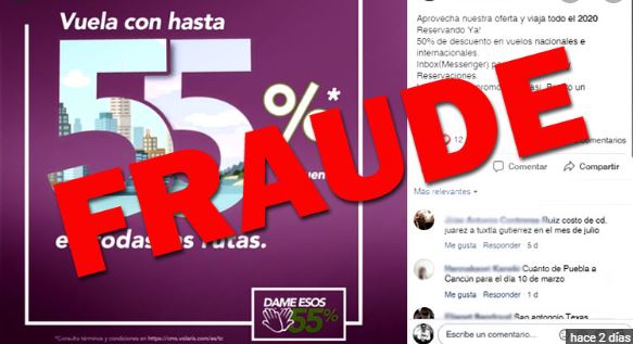 ¡Cuidado! Estafan en Facebook con supuestas ofertas en boletos de avión