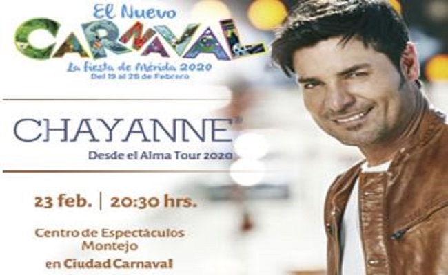 Mérida: Chayanne alegrará el Carnaval 2020