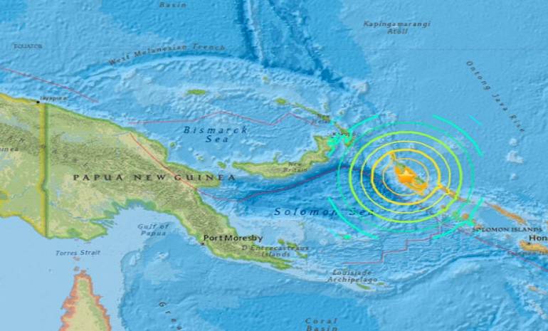 Terremoto de magnitud 7.7; activa alerta de tsunami en Papúa Nueva Guinea