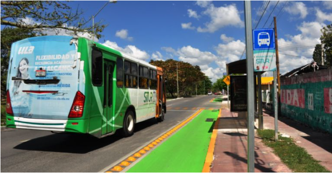 Comienzan los problemas entre paraderos y ciclovías en Av. 2000 de Mérida