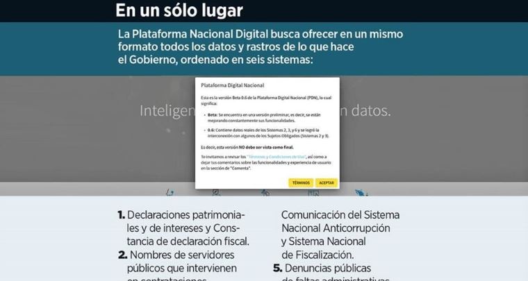 Plataforma federal "anticorrupción" no funciona correctamente