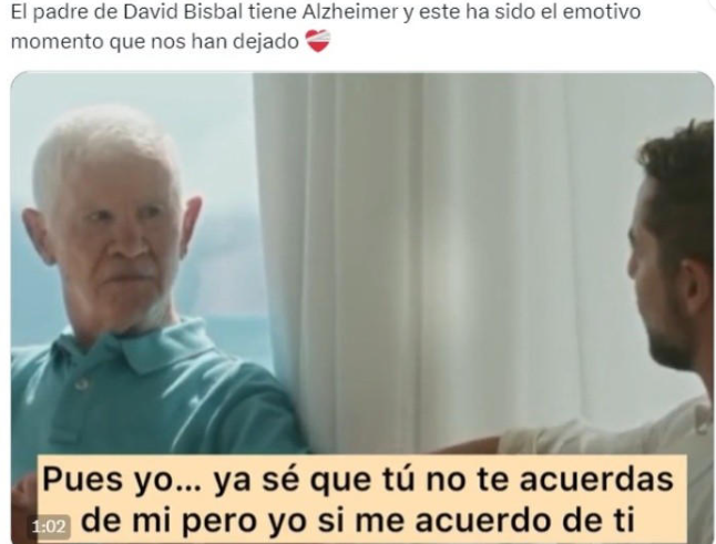 David Bisbal logra una conexión con su padre con Alzheimer