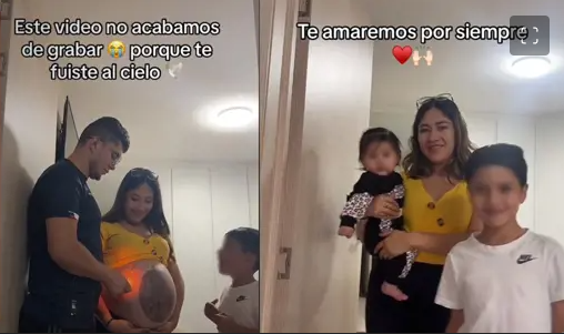 Mujer termina de grabar trend de TikTok junto a sus hijos tras muerte de su esposo