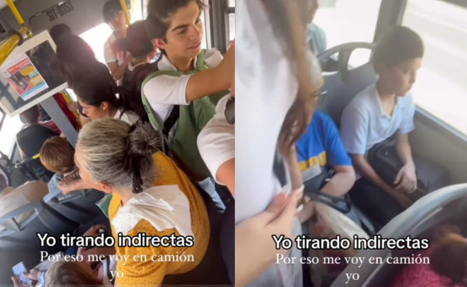 (VÍDEO) Señora se enoja porque nadie le dio el asiento en el transporte público