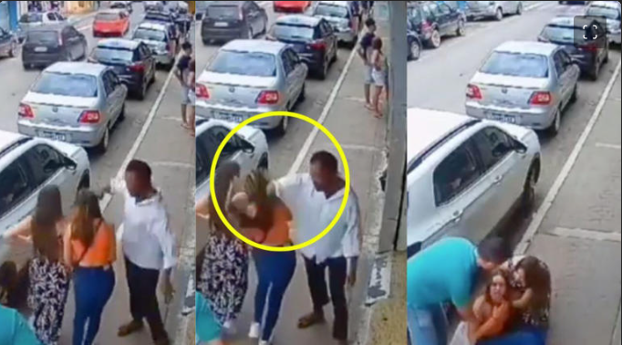 (VÍDEO) Hombre golpea a mujer porque ésta  no le quiso dar dinero