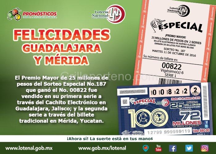 Cae en Mérida el premio mayor de la Lotería Nacional