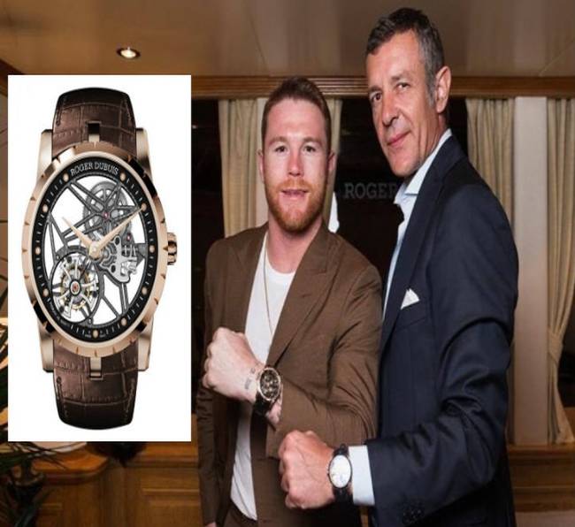 ‘Canelo’ Álvarez presume reloj de $3.5 millones que le regalaron