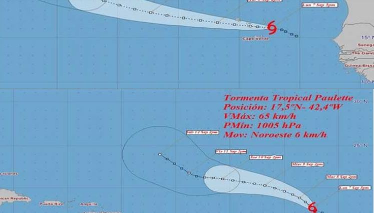 Pronostican fortalecimiento de tormentas tropicales Paulette y René en el Atlántico