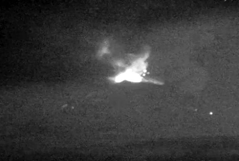 Así se vio la erupción del volcán Popocatépetl; video en vivo