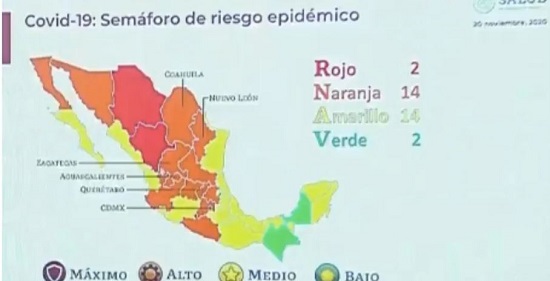 Chiapas ya está en verde, igual que Campeche, los dos únicos de todo el país