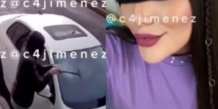 VIDEO: Destrozó con un martillo el carro de su "amiga"; ya está detenida