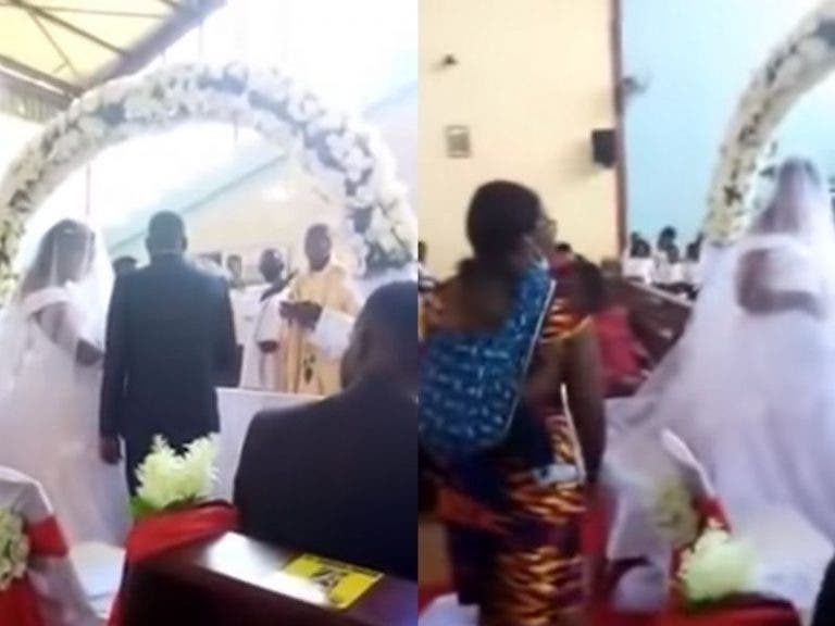 VIDEO: Esposa con bebé en brazos interrumpe la "boda" de su esposo