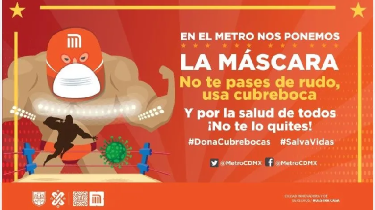 Metro de CDMX invita traer y donar cubrebocas de tela