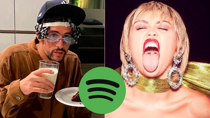 Spotify se cayó y culparon a Miley Cyrus y Bad Bunny