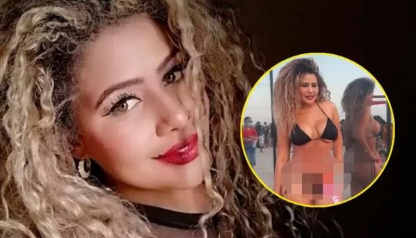 VIDEO: Colombiana se le desata el bikini en plena entrevista y se le ve todo