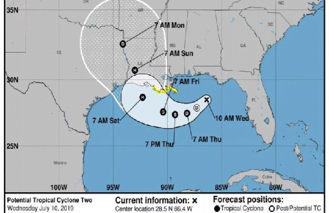 Barry, el primer huracán de la temporada se formará este viernes en el Golfo de México