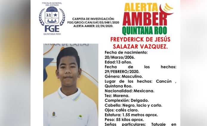 Piden ayuda para localizar a joven de 13 años que desapareció en Cancún