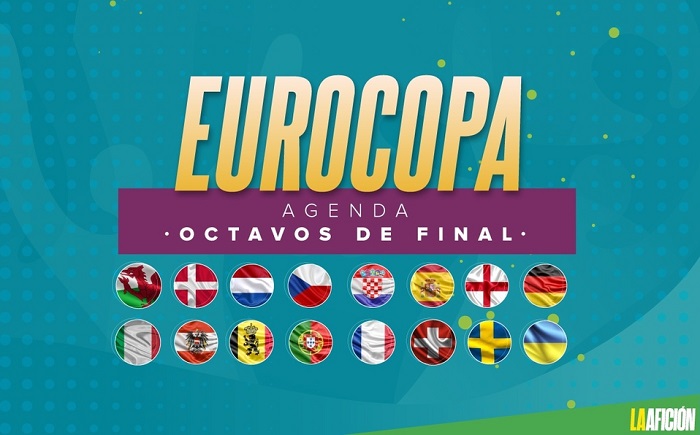 Horarios y dónde ver los octavos de final de la Euro 2020