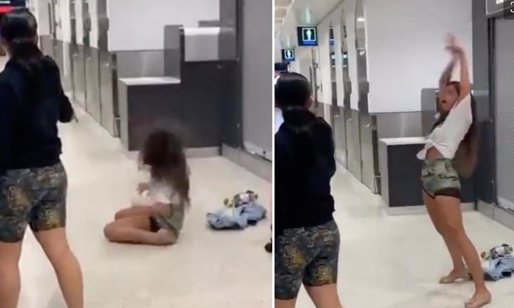 (VÌDEO) “La niña del exorcista”: Critican a joven berrinchuda porque le cancelaron su vuelo