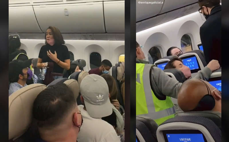 (VÍDEO) Mujer atrasa vuelo de México a Paris, la apodan 'Lady Aeroméxico'