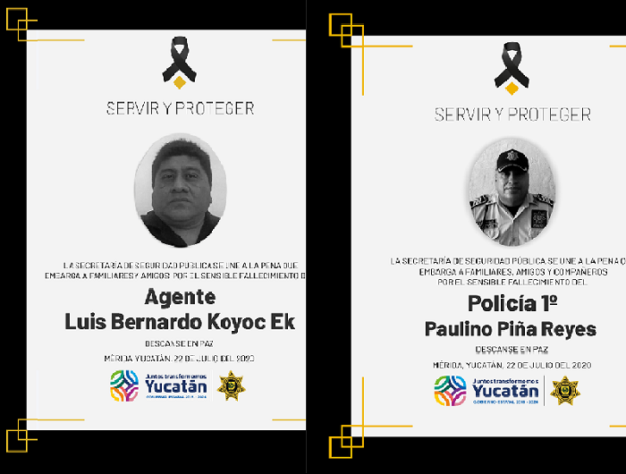 Yucatán: Otros policías de la SSP fallecieron; ya son 10 hasta ahora