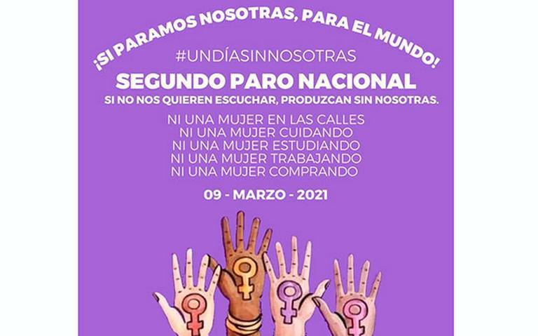 Convocan al 2do. paro nacional "Un Día sin Mujeres" para este 9 de marzo