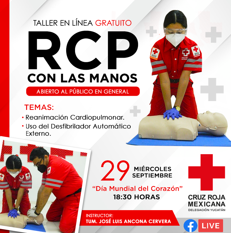 Conmemoran Cruz Roja Yucatán el Día Mundial del Corazón.