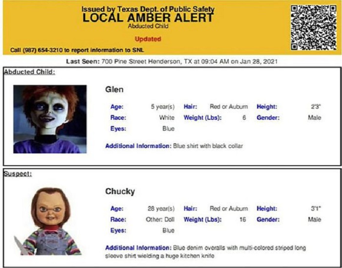 Por error lanzan alerta contra “Chucky”; lo acusaban de secuestrar a su hijo