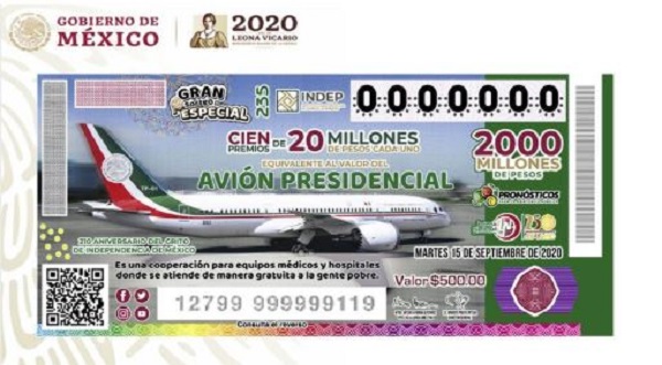 López Obrador reactiva la venta de boletos para la “rifa” del avión presidencial