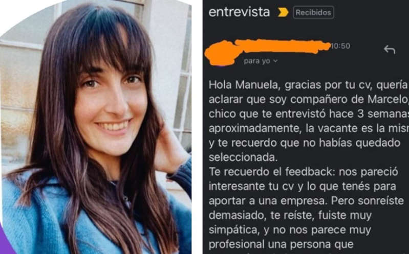 Joven es rechazada de empleo solo por sonreír durante entrevista de trabajo