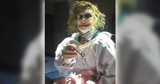 Mujer entra en labor de parto en Halloween; la atiende el ‘Joker’