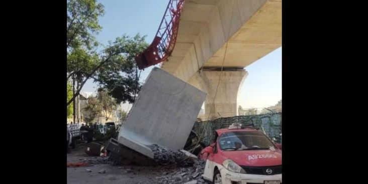 VIDEO: Colapsa parte de una estructura del Tren Interurbano México-Toluca