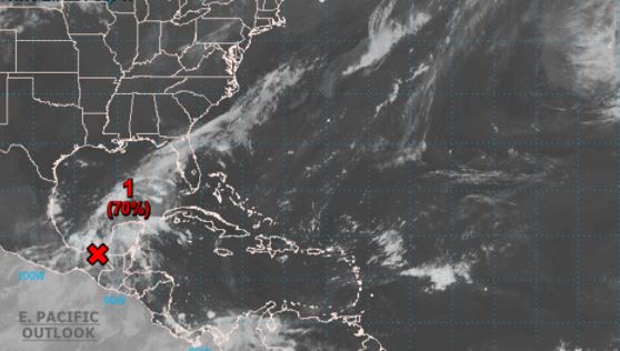 Prevén que onda tropical en el Golfo de México se convierta en tormenta