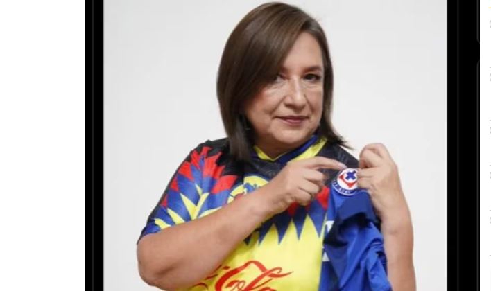 Xóchitl Gálvez cumple apuesta y se pone la playera del América