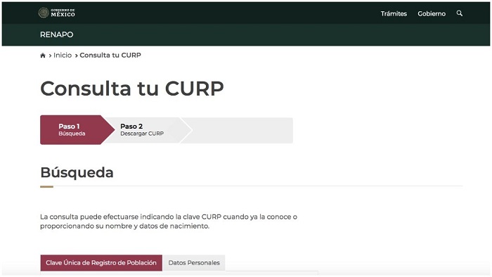 Se "cae" la página Web donde se consulta la CURP