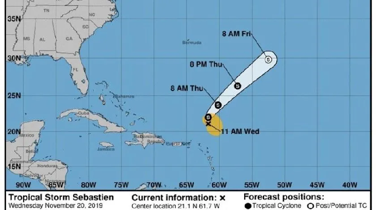 Se intensifica tormenta tropical ‘Sebastián’ en el Atlántico