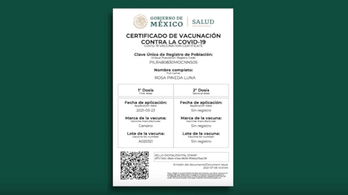 Certificado de vacunación también está disponible para los yucatecos