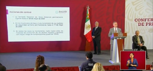 México: Propondrán extender aislamiento social hasta el 30 de mayo, un mes mas