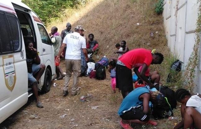 INM asegura a 40 haitianos en Chiapas