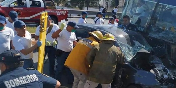 Encontronazo en la Mérida Umán con saldo de seis lesionados