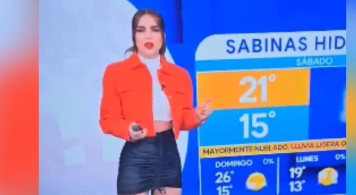 (VÍDEO) Chica del Clima de Multimedios se equivoca y producción la exhibe al aire