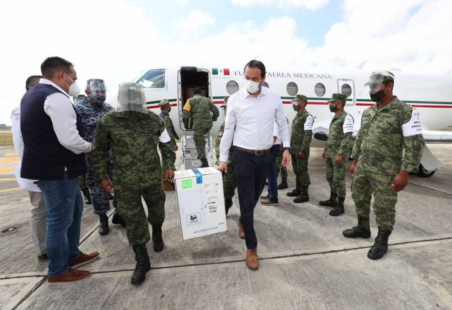 Yucatán: Llegan 10,725 vacunas para aplicar 2da. dosis a personal de salud