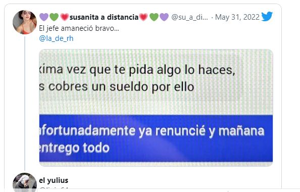 Joven renuncia a su trabajo porque "El jefe amaneció bravo”